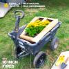 imageGorilla Carts 10 Inch No Flat Replacement Wheel Pneumatic Flat Free Cart Tires for Utility Garden Cart Wheelbarrow Dolly and Wagon 2 Pack4Pack