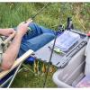 imageGorilla Carts Fish and Marine Cart Aluminum Poly Bed with Rod Holders 200 Pound Capacity