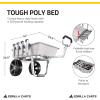 imageGorilla Carts Fish and Marine Cart Aluminum Poly Bed with Rod Holders 200 Pound Capacity