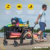 imageGorilla Carts Foldable Wagon Heavy Duty Collapsible Cart with Wheels 7 Cu Ft BlackBlack