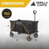 imageGorilla Carts Foldable Wagon Heavy Duty Collapsible Cart with Wheels 7 Cu Ft BlackBlack