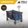 imageGorilla Carts Foldable Wagon Heavy Duty Collapsible Cart with Wheels 7 Cu Ft BlackBlue
