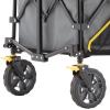 imageGorilla Carts Foldable Wagon Heavy Duty Collapsible Cart with Wheels 7 Cu Ft BlackGray