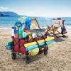 imageGorilla Carts Foldable Wagon Heavy Duty Collapsible Cart with Wheels 7 Cu Ft BlackRed