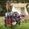 imageGorilla Carts Foldable Wagon Heavy Duty Collapsible Cart with Wheels 7 Cu Ft BlackRed