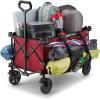 imageGorilla Carts Foldable Wagon Heavy Duty Collapsible Cart with Wheels 7 Cu Ft BlackRed