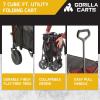 imageGorilla Carts Foldable Wagon Heavy Duty Collapsible Cart with Wheels 7 Cu Ft BlackRed