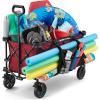 imageGorilla Carts Foldable Wagon Heavy Duty Collapsible Cart with Wheels 7 Cu Ft BlackRed