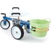 imageGorilla Carts GCGRGS HeavyDuty Steel Rolling Lawn Yard and Garden Scooter Cart w Tool Holder and Bucket Caddy Blue