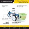 imageGorilla Carts GCGRGS HeavyDuty Steel Rolling Lawn Yard and Garden Scooter Cart w Tool Holder and Bucket Caddy Blue