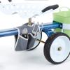 imageGorilla Carts GCGRGS HeavyDuty Steel Rolling Lawn Yard and Garden Scooter Cart w Tool Holder and Bucket Caddy Blue