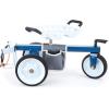 imageGorilla Carts GCGRGS HeavyDuty Steel Rolling Lawn Yard and Garden Scooter Cart w Tool Holder and Bucket Caddy Blue