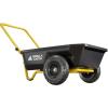 imageGorilla Carts GCR4 Poly Dump Cart 2Wheel Garden Wagon with Foldable Handle 4 cu ft 300 lb Capacity BlackYellow