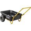 imageGorilla Carts GCR4 Poly Dump Cart 2Wheel Garden Wagon with Foldable Handle 4 cu ft 300 lb Capacity BlackYellow