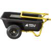 imageGorilla Carts GCR4 Poly Dump Cart 2Wheel Garden Wagon with Foldable Handle 4 cu ft 300 lb Capacity BlackYellow