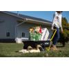 imageGorilla Carts GCR4 Poly Dump Cart 2Wheel Garden Wagon with Foldable Handle 4 cu ft 300 lb Capacity BlackYellow