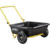 imageGorilla Carts GCR4 Poly Dump Cart 2Wheel Garden Wagon with Foldable Handle 4 cu ft 300 lb Capacity BlackYellow