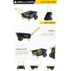 imageGorilla Carts GCR4 Poly Dump Cart 2Wheel Garden Wagon with Foldable Handle 4 cu ft 300 lb Capacity BlackYellow