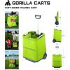 imageGorilla Carts GCSS11GCOM Collapsible SoftSided Folding Garden Cart 150Pound Capacity Green