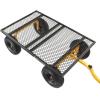 imageGorilla Carts GOR1400COM Steel Utility Garden Cart HeavyDuty Convertible 2in1 Handle and Removable Sides 12 cu ft 1400 lb Capacity BlackBlack