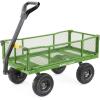 imageGorilla Carts GOR1400COM Steel Utility Garden Cart HeavyDuty Convertible 2in1 Handle and Removable Sides 12 cu ft 1400 lb Capacity BlackGreen