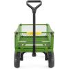 imageGorilla Carts GOR1400COM Steel Utility Garden Cart HeavyDuty Convertible 2in1 Handle and Removable Sides 12 cu ft 1400 lb Capacity BlackGreen