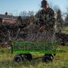 imageGorilla Carts GOR1400COM Steel Utility Garden Cart HeavyDuty Convertible 2in1 Handle and Removable Sides 12 cu ft 1400 lb Capacity BlackGreen