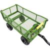 imageGorilla Carts GOR1400COM Steel Utility Garden Cart HeavyDuty Convertible 2in1 Handle and Removable Sides 12 cu ft 1400 lb Capacity BlackGreen
