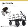imageGorilla Carts Steel Utility Cart Tow Behind Yard and Garden Wagon 1000 LbBlack