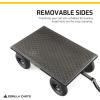imageGorilla Carts Steel Utility Cart Tow Behind Yard and Garden Wagon 1000 LbBlack