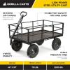 imageGorilla Carts Steel Utility Cart Tow Behind Yard and Garden Wagon 1000 LbBlack