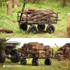imageGorilla Carts Steel Utility Cart Tow Behind Yard and Garden Wagon 1000 LbBlack