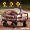 imageGorilla Carts Steel Utility Cart Tow Behind Yard and Garden Wagon 1000 LbBlack