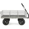 imageGorilla Carts Steel Utility Cart Tow Behind Yard and Garden Wagon 1000 LbGray