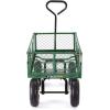 imageGorilla Carts Steel Utility Cart Tow Behind Yard and Garden Wagon 1000 LbGreen