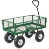 imageGorilla Carts Steel Utility Cart Tow Behind Yard and Garden Wagon 1000 LbGreen