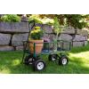 imageGorilla Carts Steel Utility Cart Tow Behind Yard and Garden Wagon 1000 LbGreen
