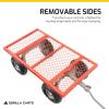 imageGorilla Carts Steel Utility Cart Tow Behind Yard and Garden Wagon 1000 LbRed