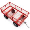 imageGorilla Carts Steel Utility Cart Tow Behind Yard and Garden Wagon 1000 LbRed