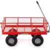 imageGorilla Carts Steel Utility Cart Tow Behind Yard and Garden Wagon 1000 LbRed