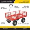 imageGorilla Carts Steel Utility Cart Tow Behind Yard and Garden Wagon 1000 LbRed