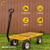 imageGorilla Carts Steel Utility Cart Tow Behind Yard and Garden Wagon 1000 LbYellow