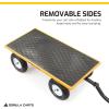 imageGorilla Carts Steel Utility Cart Tow Behind Yard and Garden Wagon 1000 LbYellow