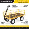 imageGorilla Carts Steel Utility Cart Tow Behind Yard and Garden Wagon 1000 LbYellow