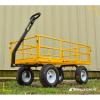 imageGorilla Carts Steel Utility Cart Tow Behind Yard and Garden Wagon 1000 LbYellow