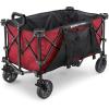 imageGorilla Carts Foldable Wagon Heavy Duty Collapsible Cart with Wheels 7 Cu Ft BlackRed