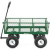 imageGorilla Carts Steel Utility Cart Tow Behind Yard and Garden Wagon 1000 LbGreen