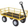 imageGorilla Carts Steel Utility Cart Tow Behind Yard and Garden Wagon 1000 LbYellow