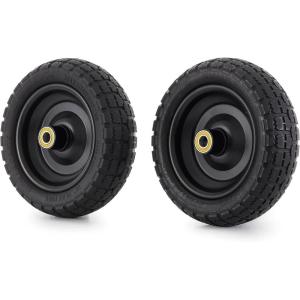 imageGorilla Carts 10 Inch No Flat Replacement Wheel Pneumatic Flat Free Cart Tires for Utility Garden Cart Wheelbarrow Dolly and Wagon 2 Pack2Pack