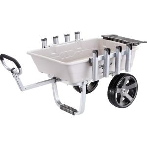 imageGorilla Carts Fish and Marine Cart Aluminum Poly Bed with Rod Holders 200 Pound Capacity